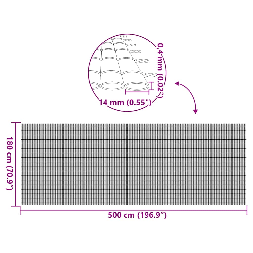 vidaXL Gartenzaun Doppelseitig Gelb 1,8x5 m PVC
