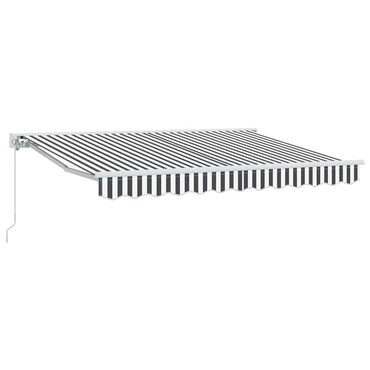 vidaXL Einziehbare Markise Anthrazit und Weiß 250 x 200 cm