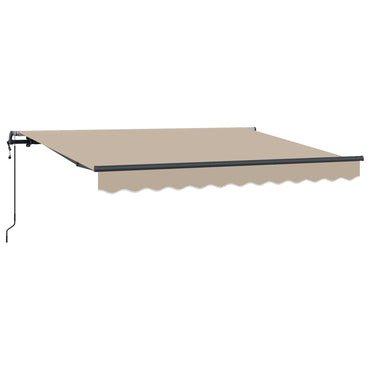 vidaXL Einziehbare Markise Beige 250 x 200 cm Polyester und Aluminium