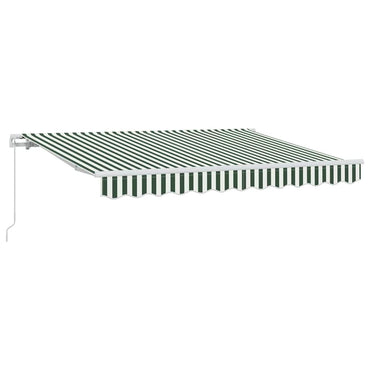 vidaXL Einziehbare Markise Grün und Weiß 250 x 200 cm