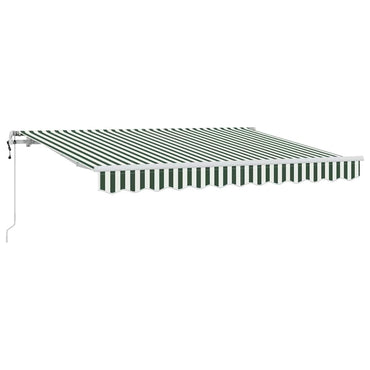 vidaXL Einziehbare Markise Grün und Weiß 250 x 200 cm