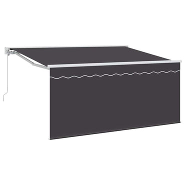 vidaXL Einziehbare Markise Gestreift Anthrazit 300 x 200 cm Stoff
