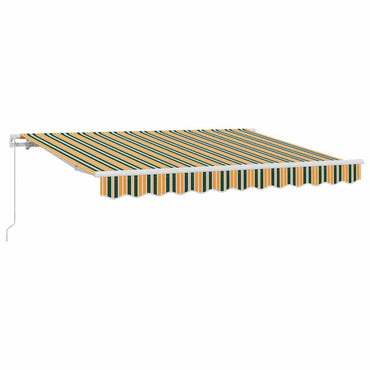 vidaXL Einziehbare Markise Grün und Gelb 300 x 200 cm