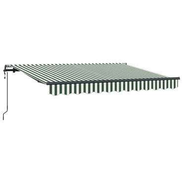 vidaXL Einziehbare Markise Grün und Weiß 300 x 200 cm
