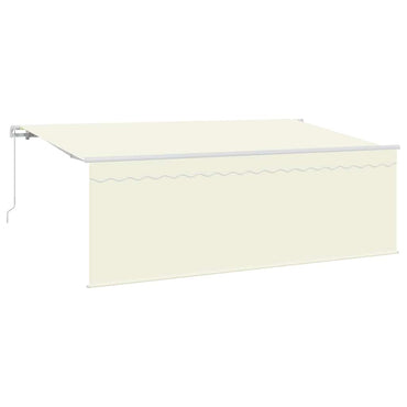 vidaXL Markise mit Sichtschutz Creme 350 x 200 x 120 cm