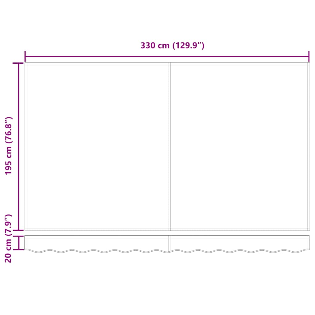 Einziehbare Markise Anthrazit 350 x 200 cm Aluminium und Stoff