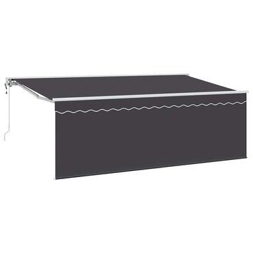 vidaXL Markise mit Sichtschutz Anthrazit 350 x 200 x 120 cm