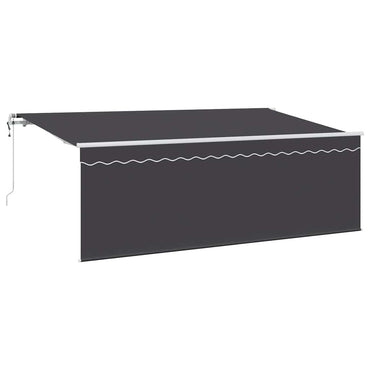 vidaXL Einziehbare Markise Anthrazit 350 x 200 cm Stoff