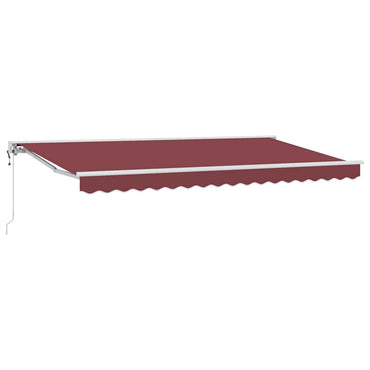 vidaXL Einziehbare Markise Bordeauxrot 350 x 200 cm