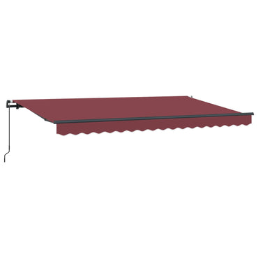 vidaXL Einziehbare Markise Bordeauxrot 350 x 200 cm Stoff