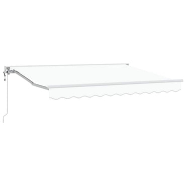 vidaXL Einziehbare Markise Weiß 350 x 200 cm Polyester und Metall