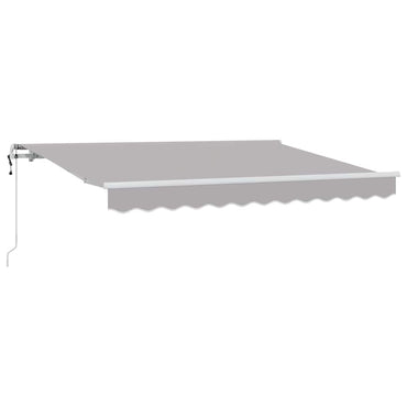 vidaXL Einziehbare Markise Hellgrau 350 x 200 cm