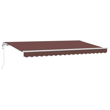 vidaXL Einziehbare Markise Braun 400 x 200 cm Polyester und Aluminium