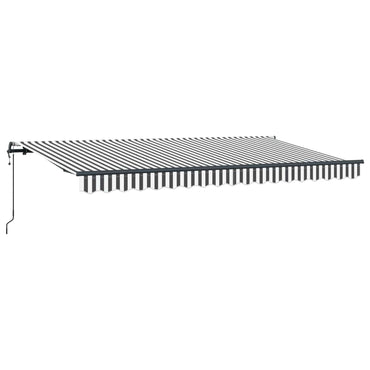 vidaXL Einziehbare Markise Anthrazit und Weiß 400 x 200 cm