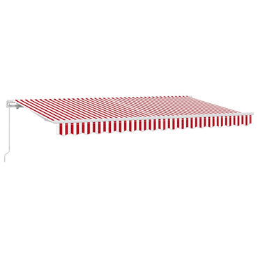 vidaXL Einziehbare Markise Rot und Weiß 400 x 200 cm