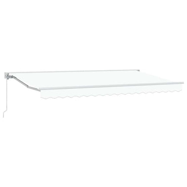vidaXL Einziehbare Markise Weiß 400 x 200 cm Polyester und Metall