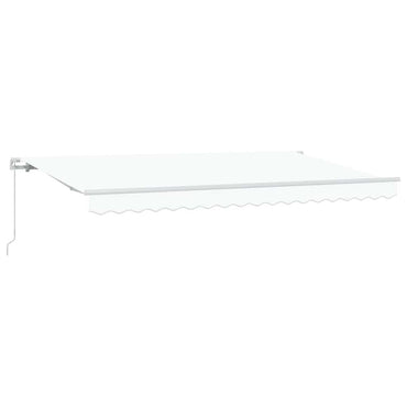 vidaXL Einziehbare Markise Weiß 400 x 200 cm Stoff