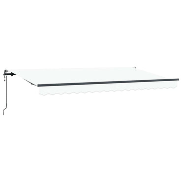 vidaXL Einziehbare Markise Weiß 400 x 200 cm Stoff