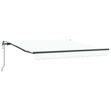 vidaXL Einziehbare Markise Weiß 300 x 250 cm Stoff und Aluminium