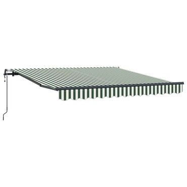 vidaXL Einziehbare Markise Grün und Weiß 300 x 250 cm Stoff