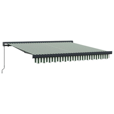 vidaXL Einziehbare Markise Grün und Weiß 300 x 250 cm Stoff und Metall