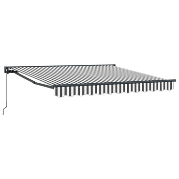 vidaXL Einziehbare Markise Anthrazit und Weiß 350 x 250 cm