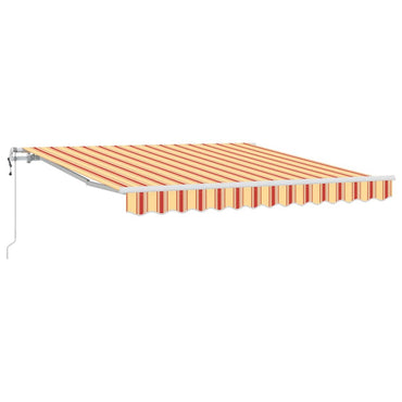 vidaXL Einziehbare Markise Gelb und Orange 350 x 250 cm Stoff