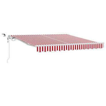 vidaXL Einziehbare Markise Rot und Weiß 350 x 250 cm