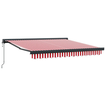 vidaXL Markise Rot und Weiß 350 x 250 x 165 cm Polyester und Aluminium