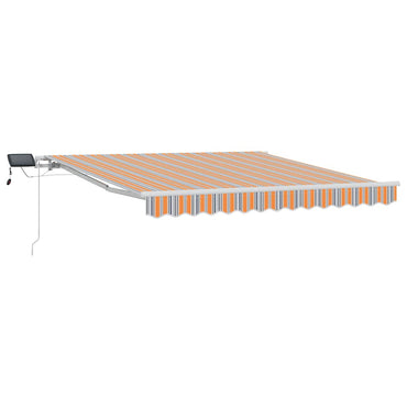 vidaXL Einziehbare Markise Mehrfarbig 350 x 250 cm Stoff und Stahl