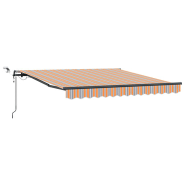 vidaXL Einziehbare Markise mit Mehrfarbig 350 x 250 cm Stoff