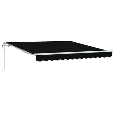 vidaXL Einziehbare Markise Schwarz 350 x 250 cm Stoff