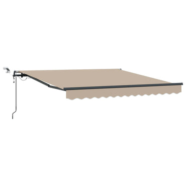 vidaXL Einziehbare Markise mit Beige 350 x 250 cm Stoff