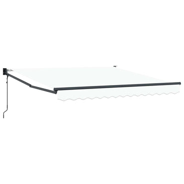 vidaXL Einziehbare Markise Weiß 350 x 250 cm Polyester und Aluminium