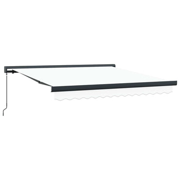 vidaXL Einziehbare Markise Weiß 350 x 250 cm Stoff und Metall