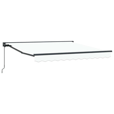 vidaXL Einziehbare Markise Weiß 350 x 250 cm Polyester und Metall
