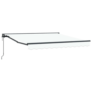 vidaXL Einziehbare Markise Weiß 350 x 250 cm Polyester und Metall