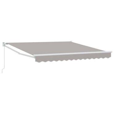 vidaXL Einziehbare Markise Hellgrau 350 x 250 cm Stoff
