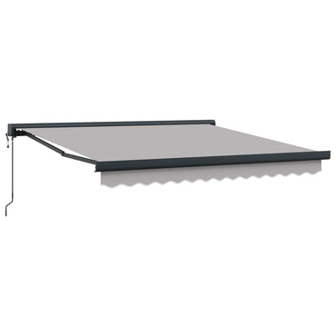 vidaXL Markise Hellgrau 350 x 250 x 165 cm Polyester und Aluminium