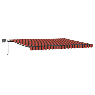 vidaXL Store banne rétractable orange et marron 400 x 300 cm tissu