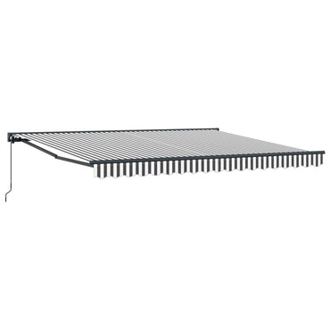 vidaXL Einziehbare Markise Anthrazit und Weiß 400 x 300 cm