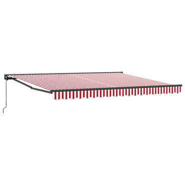 vidaXL Einziehbare Markise Rot und Weiß 400 x 300 cm