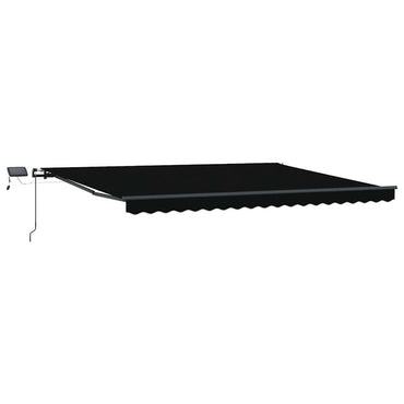 vidaXL Einziehbare Markise Schwarz 400 x 300 cm Stoff