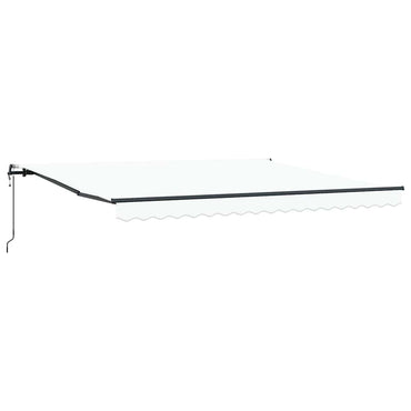 vidaXL Einziehbare Markise Weiß 400 x 300 cm Stoff und Aluminium