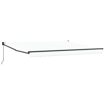 vidaXL Einziehbare Markise Weiß 400 x 300 cm Polyester und Aluminium
