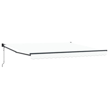 vidaXL Einziehbare Markise Weiß 400 × 300 cm Polyester und Metall