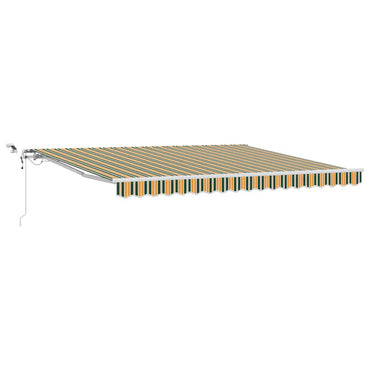 vidaXL Einziehbare Markise Grün und Gelb 400 x 300 cm