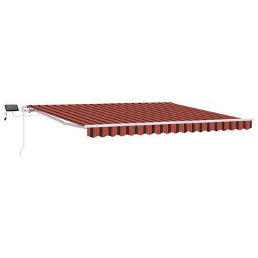 vidaXL Einziehbare Markise Orange und Braun 400 x 300 cm