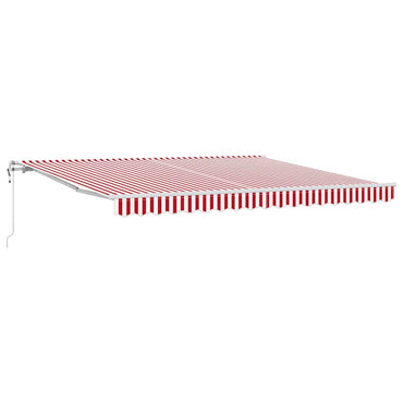 vidaXL Einziehbare Markise 400 x 350 cm Rot und Weiß