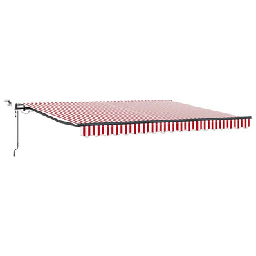vidaXL Einziehbare Markise mit Rot und Weiß 400 x 350 cm Stoff